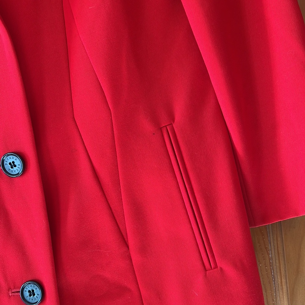 Escada For Neiman Marcus Red Double Breasted Wool… - image 3